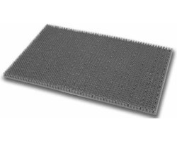 Intrada Nederland Grijze buitenmat - schrapend - natuurlijke uitstraling - 40 x 60 cm - polyethyleen