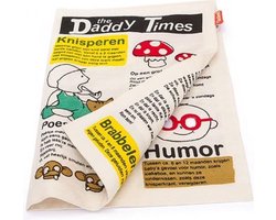 Invented 4 Kids Qukel Daddy Times Knisperkrant - Baby knisperboekje van bio katoen