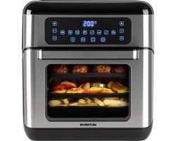 Inventum GF1200HLD Airfryer Oven XXL - 12L - 8 programma's - 80-200 °C - Tot 6 personen - Zwart/RVS - WK