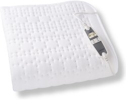 Inventum HN197V elektrische onderdeken 160x80 cm - Eenpersoons - 9 warmtestanden - Aparte voetzone - Anti allergie - Antibacterieel - Warmtedeken - Extra snel warm - Uitwasbaar - Automatische uitschakeling - Oververhittingsbeveiliging - Fleece - Wit