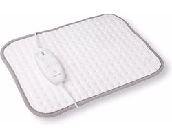 Inventum HNK18 - Elektrisch warmtekussen - Automatische uitschakeling - 44x33 cm - Fleece - Wit/Grijs