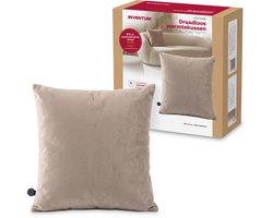 Inventum HNK345B draadloos warmtekussen - 42x42 cm - 3 warmtestanden - Oplaadbare accu - Taupe/bruin