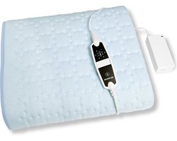 Inventum HNL4112Z elektrische onderdeken 160x80 cm - Eenpersoons - 6 warmtestanden - Extra warme voetzone - Zwakstroom warmtedeken - Uitwasbaar - Automatische uitschakeling - Oververhittingsbeveiliging - Fleece - Lichtblauw