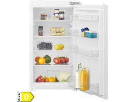 Inventum IKK1022D 102 cm energiezuinige inbouw koelkast - Zeer stil - Koeler - Superkoelen - Deuralarm - 154 liter - Vershoudlade - Deur op deur - Wit