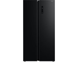 Inventum SKV0178B No Frost energiezuinige Amerikaanse koelkast - 555 liter - Digitaal led-display - IJsblokjesmaker - Stil: 37 dB - Superkoelen - Supervriezen - 2 deuren - Energielabel D - Zwart