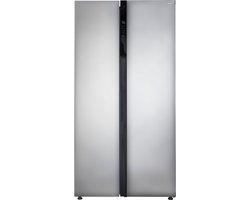 Inventum SKV0178R No Frost energiezuinige Amerikaanse koelkast - 555 liter - Digitaal led-display - IJsblokjesmaker - Stil: 37 dB Superkoelen - Supervriezen - 2 deuren - Energielabel D - RVS