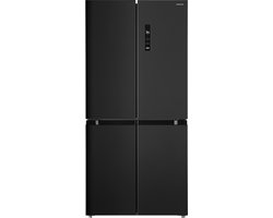 Inventum SKV4178B No Frost energiezuinige Amerikaanse koelkast - 474 liter - Digitaal display - Supervriezen - Superkoelen - Vershoudlade - 4 deuren - Zwart