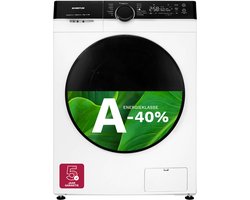 Inventum VWM9010W - Wasmachine - 9kg - 14 programma's - 1400 toeren - Energieklasse A-40% - Steam Clean - Wit/Zwart