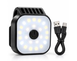 InVincer® LED Clip Hardloop Verlichting – Oplaadbaar USB-C – Wit + Rood/Groen – Regenbestendig IPX4 – Hardlooplampje & Wandelverlichting