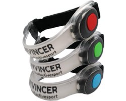 InVincer® ledarmband hardloopverlichting - Set 3 stuks Hardloop lampjes incl batterij - arm LED verlichting - Water proof - Kleur Rood/Groen/Blauw