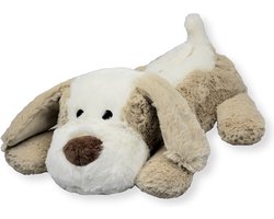 Inwolino warmteknuffel hond 32 cm die in de magnetron opgewarmd kan worden - magnetronknuffel - opwarmknuffel warmie hond - knuffel hond