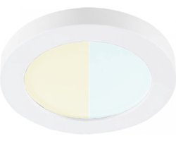 IP44 Inbouwspot Sanna met Philips HUE White Ambiance - spot - Wit - rond - voor badkamer / overkapping / buiten - IP44 - GU10 - Buitendiameter: 80MM - boorgat: 60-73MM - min. Inbouwdiepte: 60MM