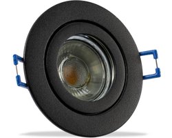 IP44 LED Inbouwspot Emery - badkamer of buiten - Ronde spot - Zwart - Koel Wit - 4000K - 3Watt - Philips