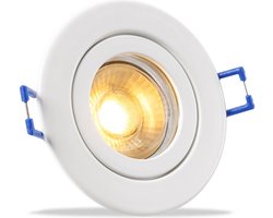 IP44 LED Inbouwspot Leah - badkamer of buiten - Ronde spot - Wit - Warm Wit - 3000K - 4Watt - Philips
