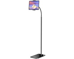 iPad-standaard, verstelbare iPad-vloerstandaard, metalen tabletstandaard met flexibele zwanenhals, compatibel met iPad, Kindle en mobiele telefoons (4,7-13 inch), ideaal voor handsfree