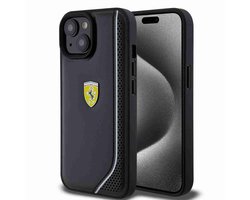 IPHONE 15 PRO MAX - PU LEATHER BLACK REFLECTIVE LINE DESIGN - FERRARI
