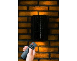 Iplux® - Milano - Solar Wandlamp Up & Down - Hoge Kwaliteit Wandlamp op Zonne-energie - Warm wit - 23cm
