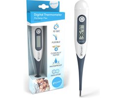 iProven DTR-1221A - Digitale thermometer met flexibele tip - Lichaamsthermometer voor Rectaal of Oraal gebruik - Baby Thermometer