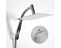 Iridescent Luxe Regendouchekop XL - Ø20 cm - Douchekop - Doucheslang - Waterbesparende Douchekop - Doucheset - Douchekop met slang - Douchekop Regendouche - Regendouche - Krachtige Straal - Roestvrij Staal - Wellness/Spa