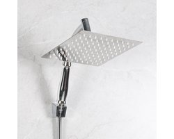 Iridescent Luxe Regendouchekop XL - Ø28 cm - Douchekop - Doucheslang - Waterbesparende Douchekop - Doucheset - Douchekop met slang - Douchekop Regendouche - Regendouche - Krachtige Straal - Roestvrij Staal - Wellness / Spa