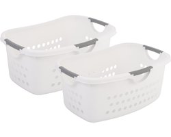 IRIS Heup Wasmand - 40L - Kunststof - Wit - 2 stuks