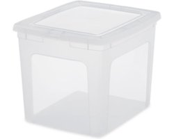 Iris Opbergbox 30L 39.5x34x29.3 cm Wit/Transparant