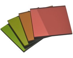 Iriserende Spiegel Onderzetter van Glas – 10 x 10 cm – Regenboog Coaster – GiftCompany