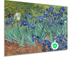 Irissen - Vincent van Gogh muurdecoratie - Irissen wanddecoratie - Poster Bloemen - Muurdecoratie modern - Woonkamer posters - Kunst aan de muur poster 90x60 cm