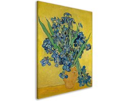 Irissen - Vincent van Gogh portret - Irissen portret - Canvas schilderijen Natuur - Klassiek schilderijen - Canvas schilderij woonkamer - Woonkamer accessoires canvas 40x60 cm