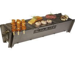 IRONCHEF HOUTSKOOL BARBECUE BBQ-L RVS