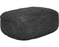 ISARDA - Vloerkussen - Zwart - 70 x 40 x 20 cm - Jute