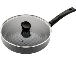 ISENVI Avon Hapjespan met Deksel - 26 cm - Keramisch - Ergo Greep - Geschikt voor Inductie - PFAS, PTFE Vrij