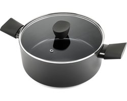 ISENVI Avon Kookpan met Deksel - 24 cm - Keramisch - Ergo Greep - Geschikt voor Inductie - PFAS, PTFE Vrij