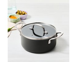 ISENVI Murray Kookpan met Deksel - 20 cm - Keramisch - RVS Greep - Geschikt voor Inductie - PFAS, PTFE en PFOA Vrij