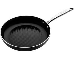 ISENVI Victoria Forged keramische koekenpan 28 CM - RVS greep - Antraciet - Keramisch - 100% PFAS, PTFE vrij - 100% duurzaam - Unieke Antiaanbaklaag - Non-stick bodem - Geschikt voor alle warmtebronnen inclusief inductie