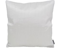 Ishaan Wit / Zilver Kussenhoes | Polyester / Metallic | 45 x 45 cm