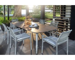 Ishi stackable dining chair aluminium salix/rope salix 2023 Yoi