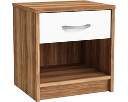 Isis Nachtkast - Bruin/Wit