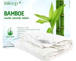 iSleep Bamboo DeLuxe Enkel Dekbed - 100% Bamboe - Litsjumeaux - 240x220 cm
