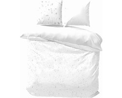 iSleep Dekbedovertrek Diana - Tweepersoons - 200x200/220 cm - Zilver