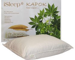 iSleep Kapok Hoofdkussen - 100% Kapok (1100 gram) - 60x70 cm