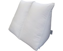 iSleep Leeskussen BBB - Steunkussen - Comfortabel lezen en ontbijten - Dreampearls - 50x65x30 - Wit