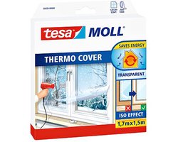 Isolatiefolie tesamoll® Thermo Cover voor ramen 1 | 7x1 | 5m transparant | 6 stuks