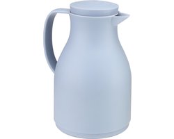 Isoleerkan - blauw - met drukknop - 1 liter - Koffiekan - thermoskan - warmhoud kan - voor o.a. op de camping/onderweg