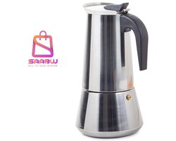 ITA Italiaanse Koffiemaker – Espresso Percolator – 12 Kopjes – 600 ml – RVS –Italiaanse koffiepot – mokkamaker –koffiekan – 16979