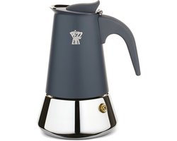 Italiaans koffiezetapparaat - PEZZETTI - STEELEXPRESS - Roestvrij staal - 2 kopjes - Geschikt voor alle kookplaten inclusief inductie - Blauw