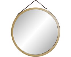 Items - Spiegel/wandspiegel - bamboe buitenkant - rond - D38 cm