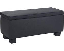 ITHACA - Bankje met opbergruimte - Zwart - Polyester