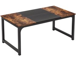 ITRONIQ XL Bureau 180 CM - Industrieel Computerbureau - Groot Werkbureau Voor Kantoor Gaming en Thuis - Vintage Bruin Zwart