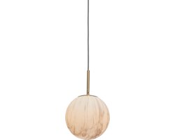 it's about RoMi Hanglamp Carrara - Goud/Wit - Ø22cm - Modern,Luxe - Hanglampen Eetkamer, Slaapkamer, Woonkamer